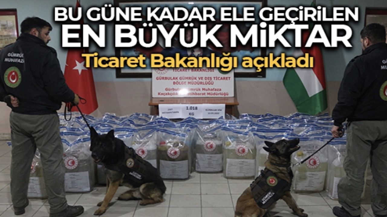 Ticaret Bakanlığından ele geçirilen 1 ton 18 kilogram sıvı metamfetamin açıklaması