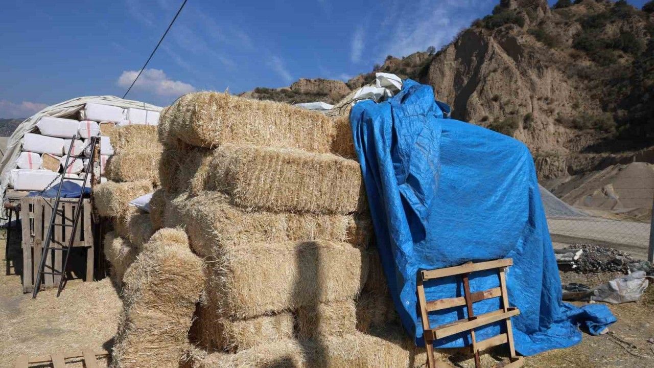 Köşk’teki saman pazarı sürücülere zor anlar yaşatıyor