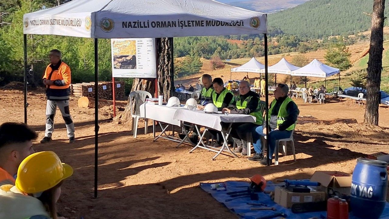 Nazilli Orman İşletme Müdürlüğü’nde üretim tatbikatı yapıldı