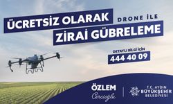 Çerçioğlu'ndan Aydın çiftçisine dronlu gübreleme desteği