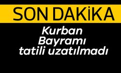 Kurban Bayramı tatili 5 Haziran öğleden sonra başlayacak