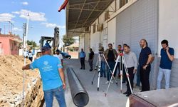 Germencik’te yağmur suyu altyapı çalışmaları sürüyor