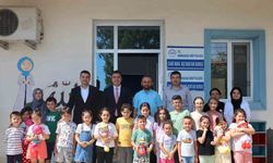 Karacasu’da protokol üyeleri Yaz Kur’an Kursu öğrencileri ile bir araya geldi