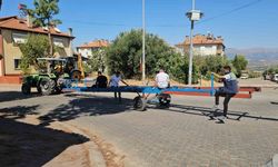 Karacasu’daki festivalde 13 buçuk metrelik tahinli pide yapıldı