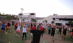 Didimliler ’Herkes için hareket’ sloganıyla spor yaptı