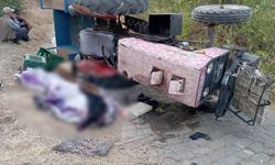 Germencik'te traktör devrildi sürücü öldü