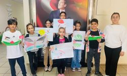 Aydın’da gençlerden Gazze’de yaşananlara sanatla dikkat çekti