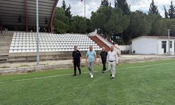 Kuyucak İlçe Stadyumu yenileme çalışmaları sürüyor