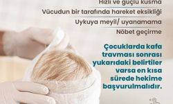 Çocuklarda kafa travmasına dikkat