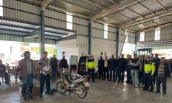 Söke’de traktör ve motosiklet sürücülerine trafik eğitimi verildi