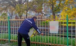 Germencik'te izinsiz afişlere zabıta müdahalesi