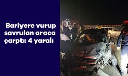 Bariyere vurup savrulan araca çarptı: 4 yaralı