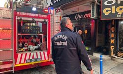 Vatandaşların dikkati iş yerini yanmaktan kurtardı