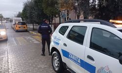 Ara tatil sonrası Germencik'te okul önlerinde zabıta mesaisi