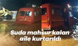 Suda Mahsur Kalan 5 kişilik Aileyi İncirliova Belediyesi Ekipleri Kurtardı