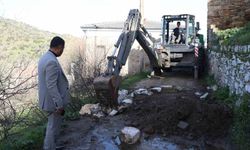 Koçarlı'da yağmur sonrası hasar tespiti için ekipler sahaya indi