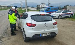 Karacasu'da bayramda trafik ekipleri sahada