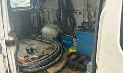 Çine'de kablo hırsızları yakalandı