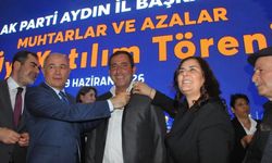 Aydın'da 391 muhtar ve 619 aza AK Parti rozeti taktı