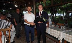 Karacasu Kaymakamı Mehmet Gündoğdu'ya veda yemeği