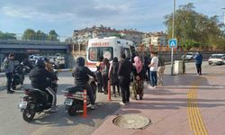 Ön fren kaza getirdi, bisikletiyle takla attı
