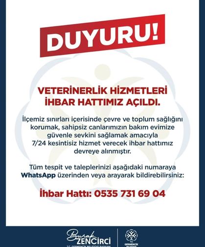 Germencik'te Veterinerlik Hizmetleri İhbar Hattı hizmete açıldı