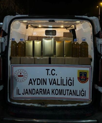 Nazilli'de kaçak zeytinyağı operasyonu