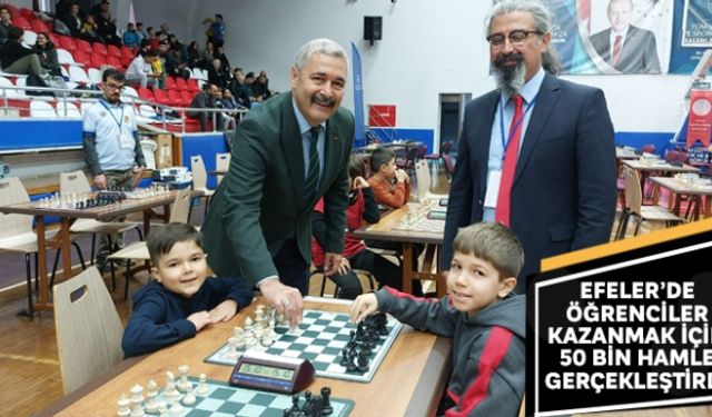Efeler´de öğrenciler kazanmak için 50 bin hamle gerçekleştirdi