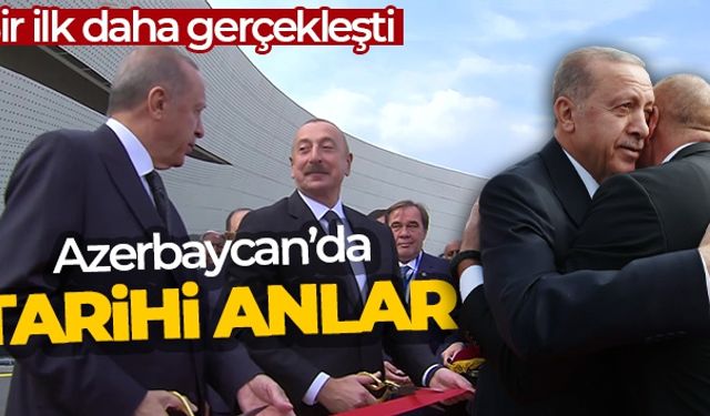 Cumhurbaşkanı Erdoğan ve Aliyev, Zengilan Uluslararası Havalimanının açılışını yaptı