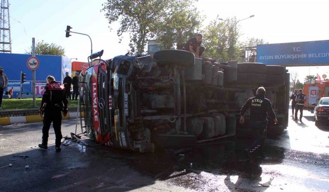 Yangına giden itfaiye aracı otomobil ile çarpıştı: 7 yaralı