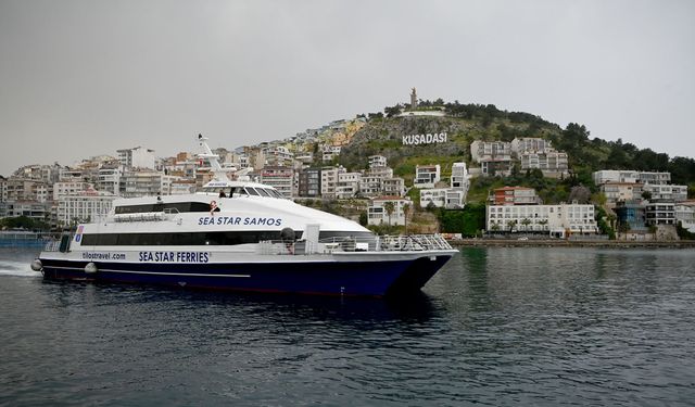 Kuşadası'ndan Yunanistan'ın Sisam Adası'na feribot seferleri başladı