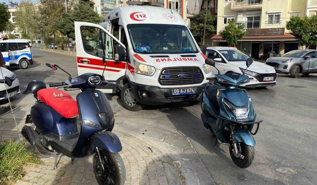 Hızı 50’yi geçmeyen iki motosiklet çarpıştı