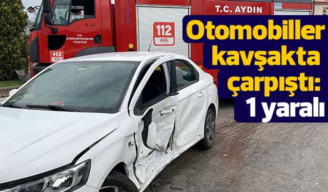 Otomobiller kavşakta çarpıştı: 1 yaralı