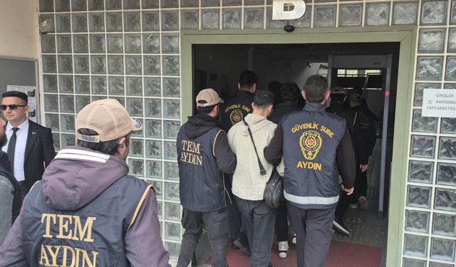 Aydın'da taşkınlık çıkaran göstericiler adliyeye sevk edildi