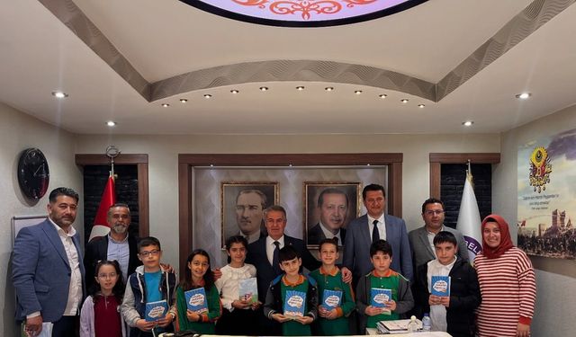Başkan Erol küçük yazarları ağırladı