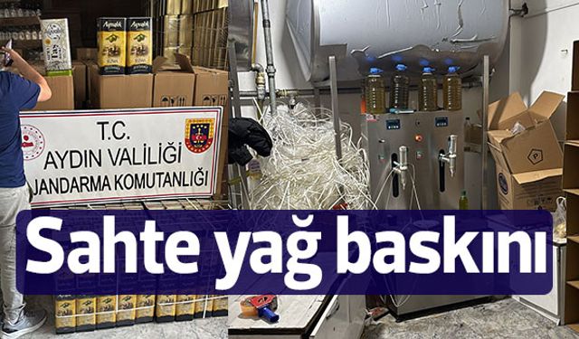 Jandarmadan sahte yağ baskını