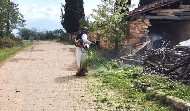 Karacasu Belediyesi’nden yeşil alanlarda yoğun mesai