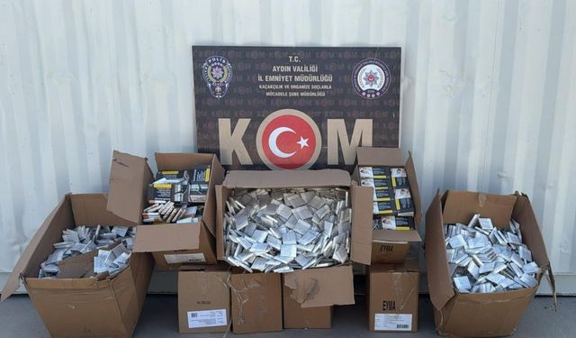 Aydın’da 101 bin 800 adet doldurulmuş makaron ele geçirildi