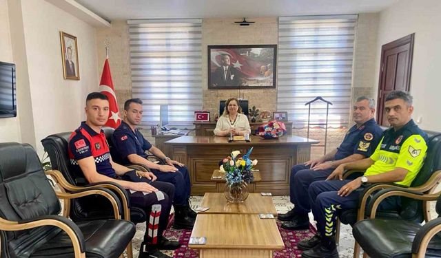 Kaymakam Doğru Germencik jandarmasını ağırladı