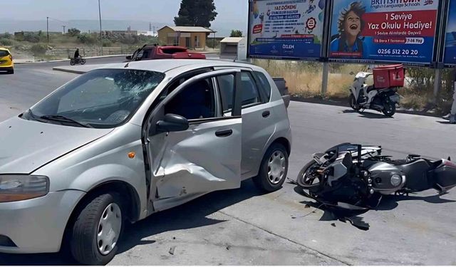 Söke’de otomobil ile motosiklet çarpıştı: 1 yaralı