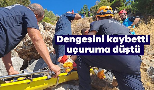 Söke’de uçurumdan düşen kişi AFAD ekiplerince kurtarıldı