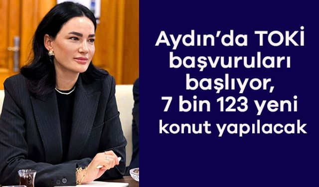 Aydın’da TOKİ başvuruları başlıyor, 7 bin 123 yeni konut yapılacak
