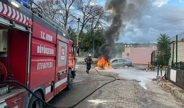 Hastane Bahçesinde Yangın Paniği