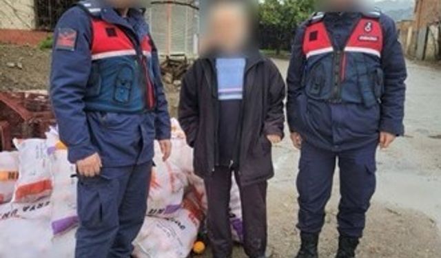 Nazilli'de portakal hırsızı yakalandı