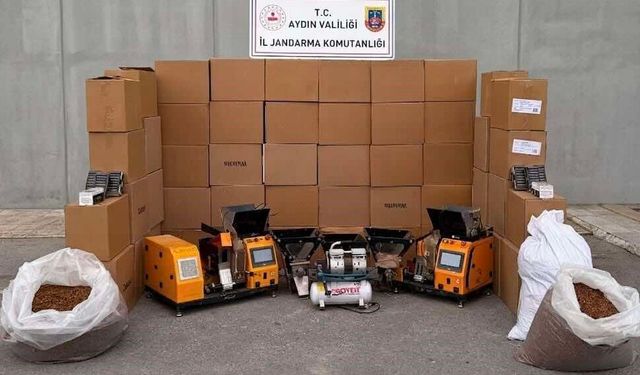 Efeler'de kaçak sigara imalathanesine baskın