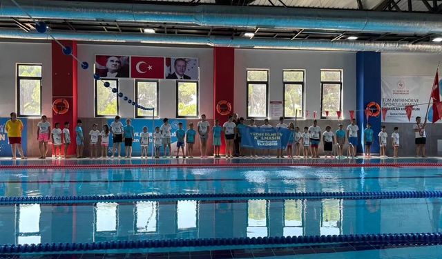 Germencik'te 'Yüzme Bilmeyen Kalmasın' projesinde sertifika heyecanı