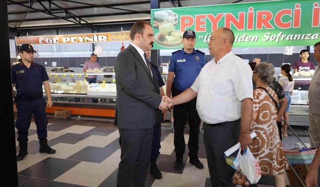 Kaymakam Battal, pazarcı esnafı ve vatandaşlarla buluştu