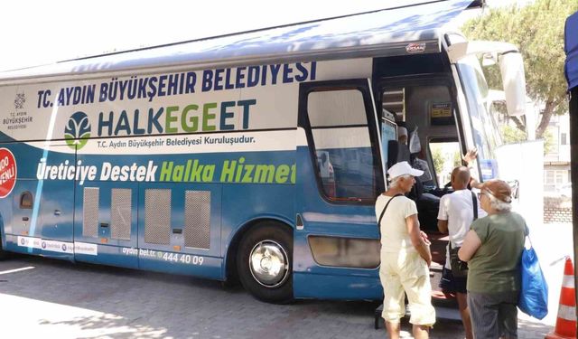 Mobil Halk Ege Et bu kez Güzelçamlı'da vatandaşlarla buluştu