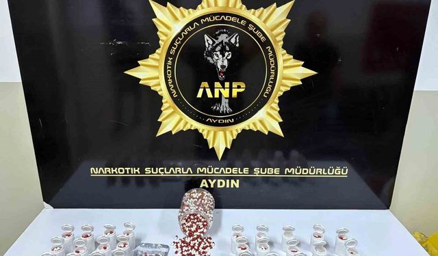 Aydın'da uyuşturucu operasyonu: 2 bin 456 sentetik ecza ele geçirildi