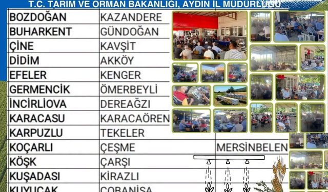 Aydın'ın 17 ilçesinde üreticiler tarım gündemi için buluşacak
